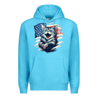 Ocean Blue cat1 Premium Hoodie - Unal Design