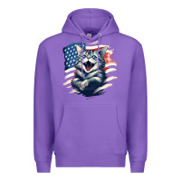 Purple cat1 Premium Hoodie - Unal Design
