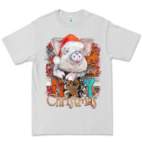 Dove Grey merry Christmas pig Premium Tee - CowhideDigitalArt