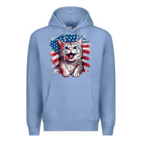 Colony Blue cat2 Premium Hoodie - Unal Design