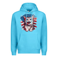 Ocean Blue cat2 Premium Hoodie - Unal Design
