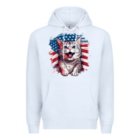 White cat2 Premium Hoodie - Unal Design