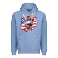Colony Blue cat2 Premium Hoodie - Unal Design