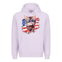 Lilac cat2 Premium Hoodie - Unal Design