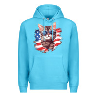 Ocean Blue cat2 Premium Hoodie - Unal Design