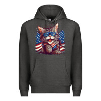 Charcoal Heather cat4 Premium Hoodie - Unal Design