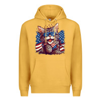 Mustard cat4 Premium Hoodie - Unal Design