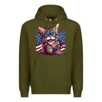 Army Green cat4 Premium Hoodie - Unal Design