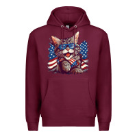 Burgundy cat4 Premium Hoodie - Unal Design