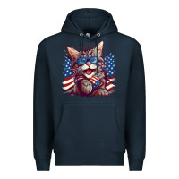 Navy cat4 Premium Hoodie - Unal Design