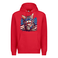 Red cat4 Premium Hoodie - Unal Design