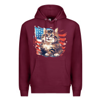 Burgundy cat3 Premium Hoodie - Unal Design