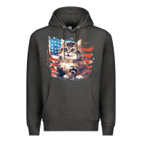 Charcoal Heather cat3 Premium Hoodie - Unal Design