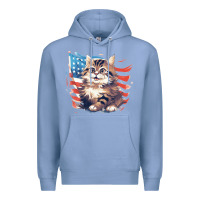 Colony Blue cat3 Premium Hoodie - Unal Design