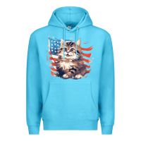 Ocean Blue cat3 Premium Hoodie - Unal Design
