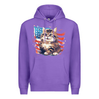 Purple cat3 Premium Hoodie - Unal Design