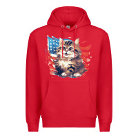 Red cat3 Premium Hoodie - Unal Design