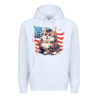White cat3 Premium Hoodie - Unal Design