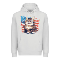Dove Grey cat3 Premium Hoodie - Unal Design