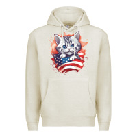 Oatmeal Heather cat6 Premium Hoodie - Unal Design