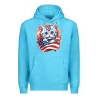 Ocean Blue cat6 Premium Hoodie - Unal Design