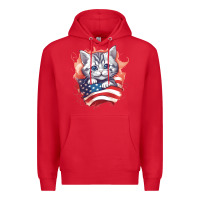 Red cat6 Premium Hoodie - Unal Design