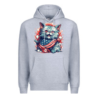Heather Grey cat7 Premium Hoodie - Unal Design