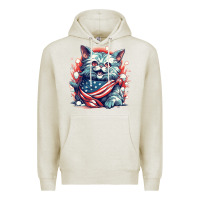 Oatmeal Heather cat7 Premium Hoodie - Unal Design