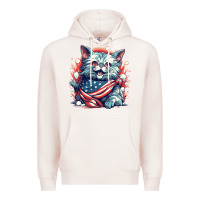 Pale Pink cat7 Premium Hoodie - Unal Design