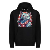 Black cat7 Premium Hoodie - Unal Design
