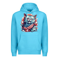 Ocean Blue cat7 Premium Hoodie - Unal Design