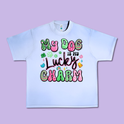 My Dog Is My Lucky Charm Urban Heavy Tee Designed By Artiststas