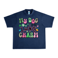 Navy my dog is my lucky charm Urban Heavy Tee - Artiststas