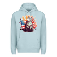 Blue Mist cat8 Premium Hoodie - Unal Design