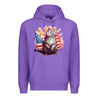 Purple cat8 Premium Hoodie - Unal Design