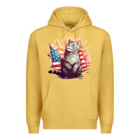 Antique Gold cat8 Premium Hoodie - Unal Design