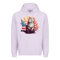 Lilac cat8 Premium Hoodie - Unal Design