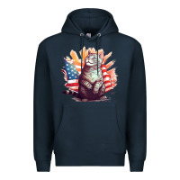 Navy cat8 Premium Hoodie - Unal Design