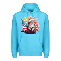 Ocean Blue cat8 Premium Hoodie - Unal Design