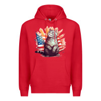 Red cat8 Premium Hoodie - Unal Design