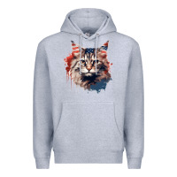 Heather Grey cat9 Premium Hoodie - Unal Design