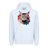 White cat9 Premium Hoodie - Unal Design