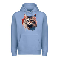 Colony Blue cat9 Premium Hoodie - Unal Design