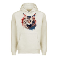 Oatmeal Heather cat9 Premium Hoodie - Unal Design