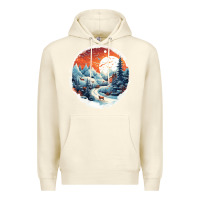 Sandshell deer snow house design Premium Hoodie - Unal Design