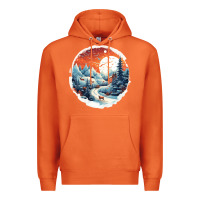 Carrot deer snow house design Premium Hoodie - Unal Design