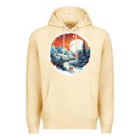 Pina Colada deer snow house design Premium Hoodie - Unal Design