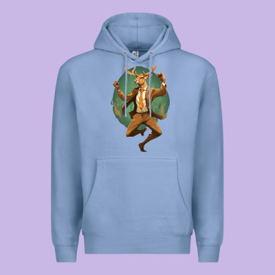 Happy Deer Premium Hoodie Designed By Unal Design