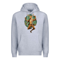 Heather Grey happy deer Premium Hoodie - Unal Design