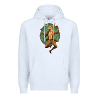 White happy deer Premium Hoodie - Unal Design